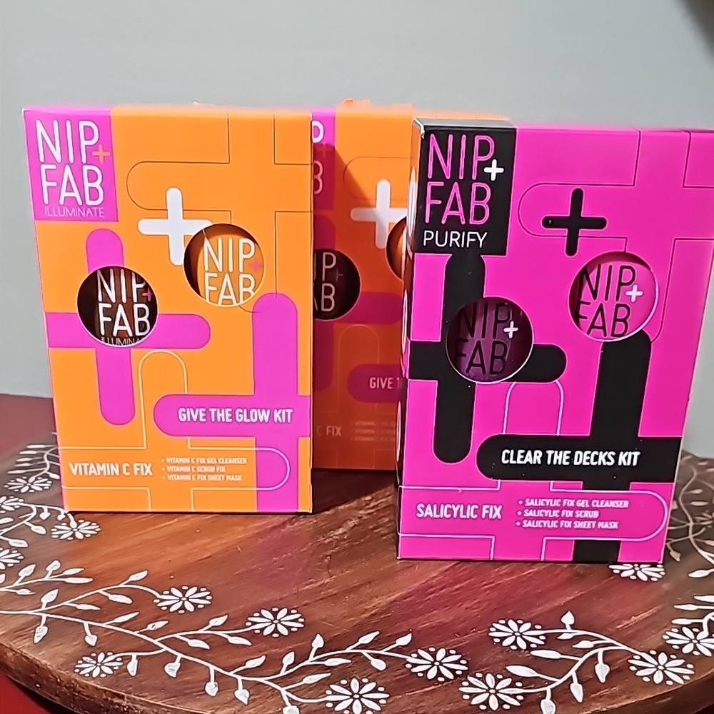 3 Nip+Fab Skincare Kits Cleanser & Exfoliant